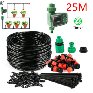 46M Automatic Drip Irrigation System Kit Timer Micro Sprinkler Garden Watering 